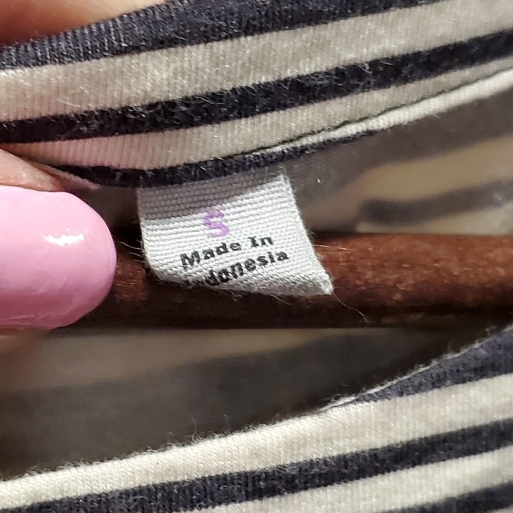 Athleta Striped Ruched Boatneck Midi Dress - Picture 6 of 8